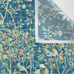 William Morris Melsetter Trellis Dark Blue  Wall Tapestry Gallery Image 3