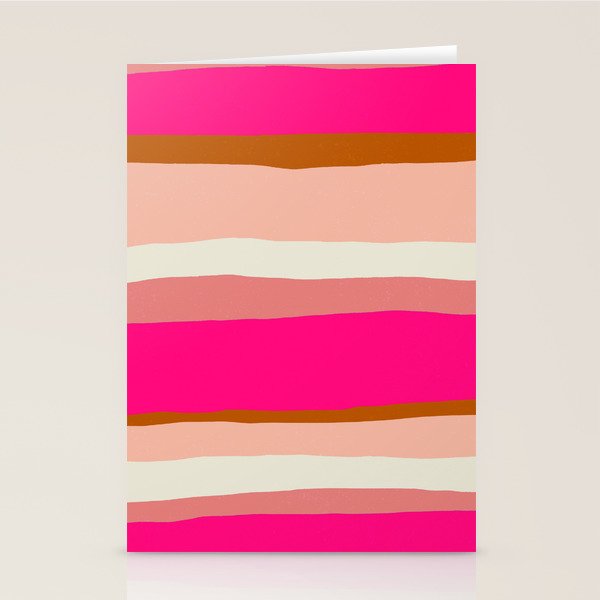 Flamingo Stripes Stationery Card Gallery Image 2