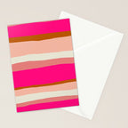 Flamingo Stripes Stationery Card Gallery Image 2