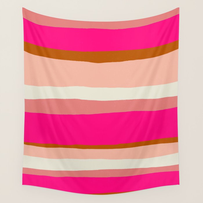 Flamingo Stripes Wall Tapestry Gallery Image 1