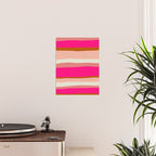 Flamingo Stripes Poster Gallery Image 2