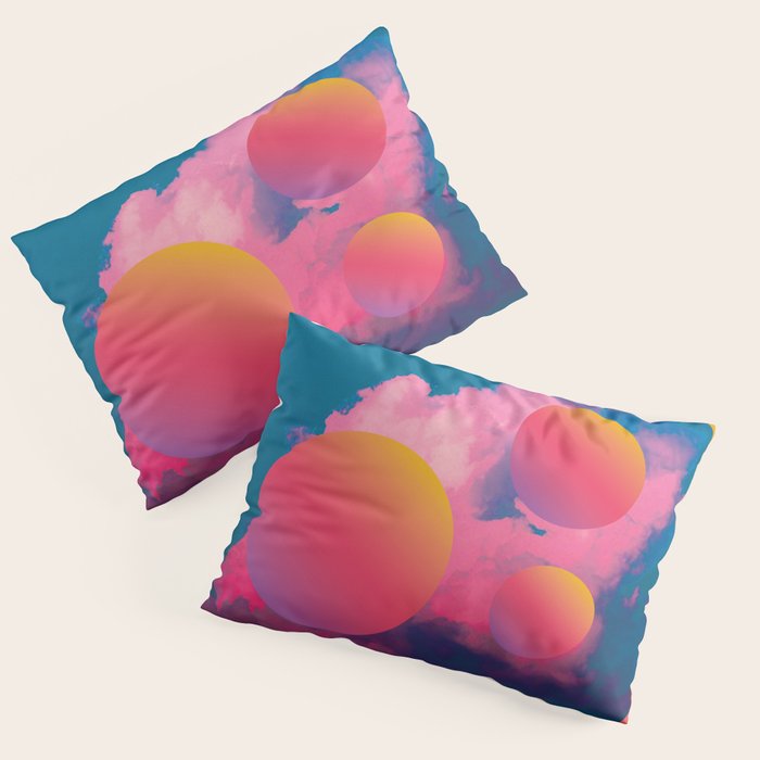 Vaporwave sky 1 / Rise / 80s / 90s / aesthetic Pillow Sham Gallery Image 3