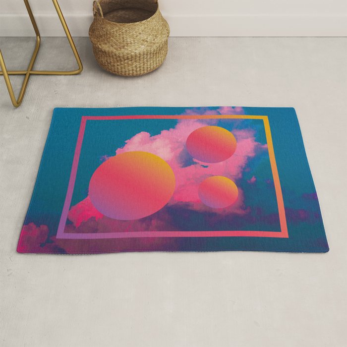 Vaporwave sky 1 / Rise / 80s / 90s / aesthetic Rug Gallery Image 1