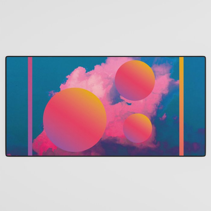 Vaporwave sky 1 / Rise / 80s / 90s / aesthetic Desk Mat Gallery Image 3