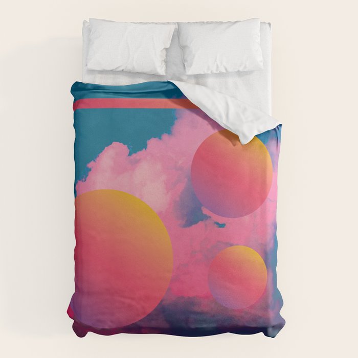 Vaporwave sky 1 / Rise / 80s / 90s / aesthetic Duvet Cover Gallery Image 6