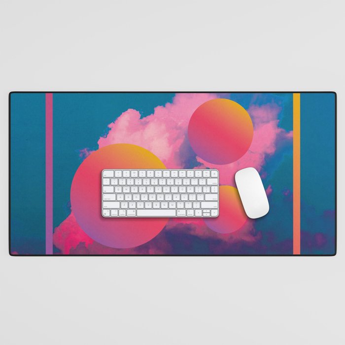 Vaporwave sky 1 / Rise / 80s / 90s / aesthetic Desk Mat Gallery Image 1