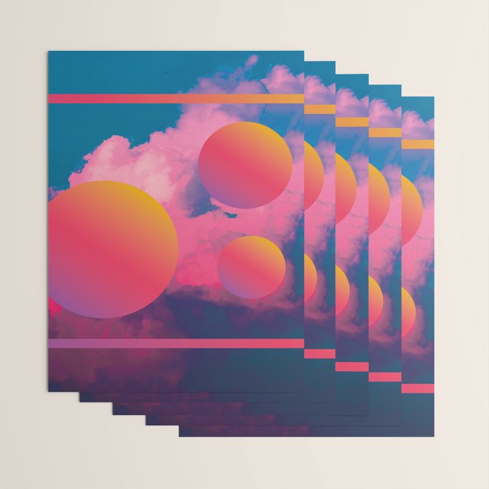 Vaporwave sky 1 / Rise / 80s / 90s / aesthetic Wrapping Paper Gallery Image 3