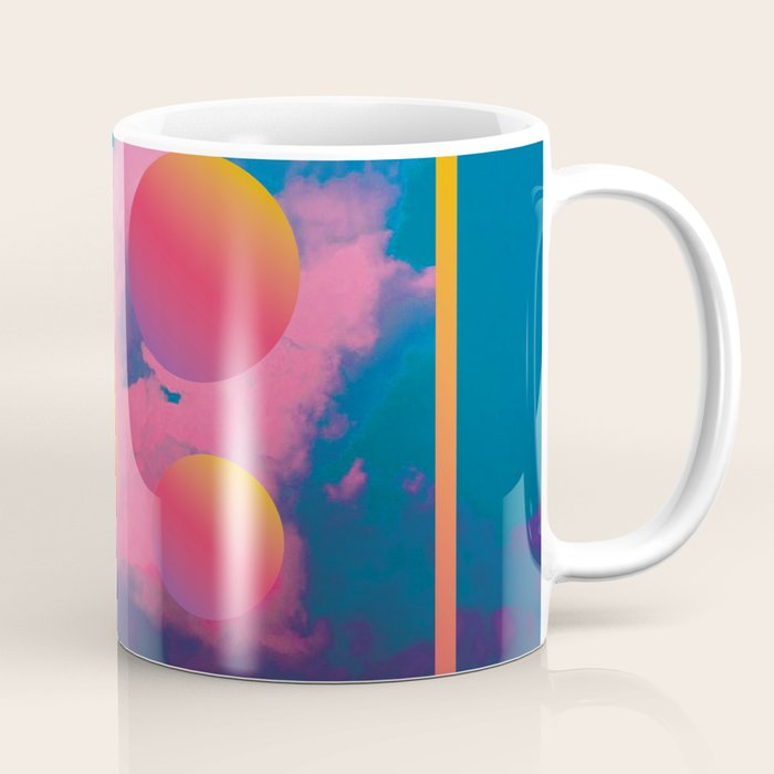 Vaporwave sky 1 / Rise / 80s / 90s / aesthetic Coffee Mug Gallery Image 1