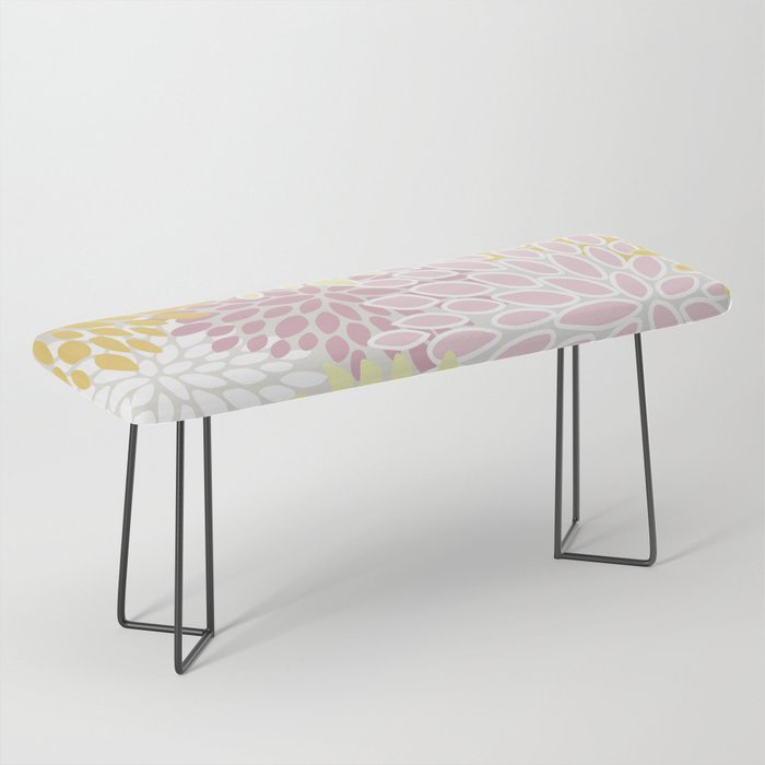 Floral Prints, Soft, Yellow and Pink, Design Prints Bench Gallery Image 1