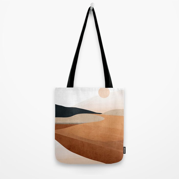 Abstract Art Landscape 41 Terracotta Tote Bag Gallery Image 2