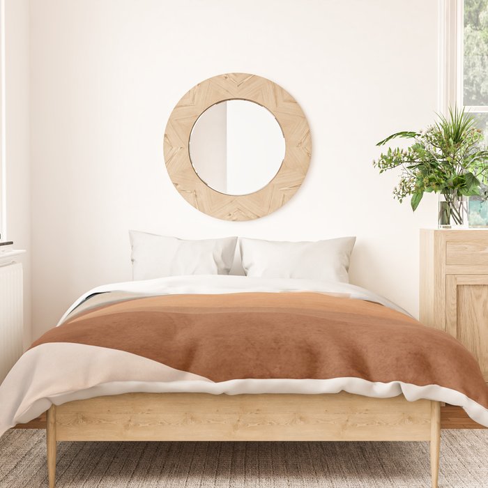 Abstract Art Landscape 41 Terracotta Duvet Cover Gallery Image 3