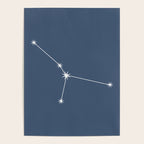 Cancer Zodiac Star Constellation Line Art Neutral Blue Poster Gallery Image 4