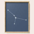 Cancer Zodiac Star Constellation Line Art Neutral Blue Serving Tray Gallery Image 1