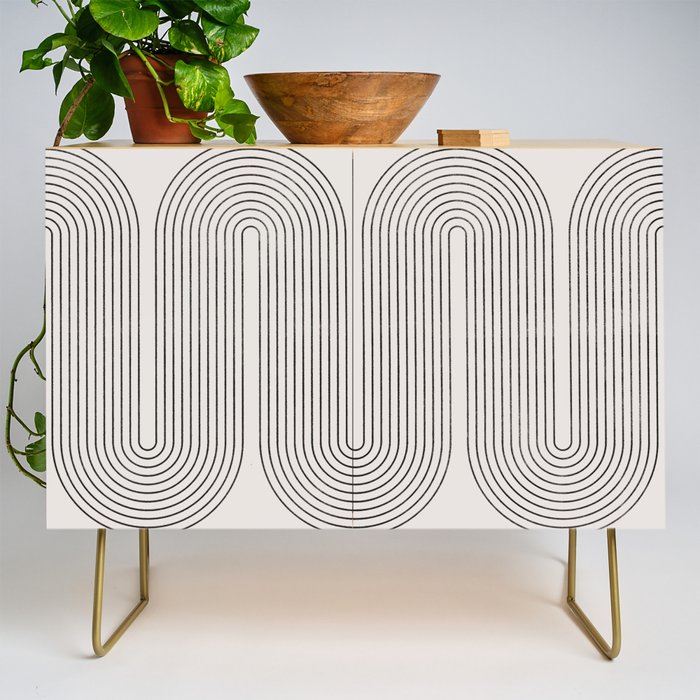 Mid-Century Modern No.28 - Woodblock Print Credenza Gallery Image 1