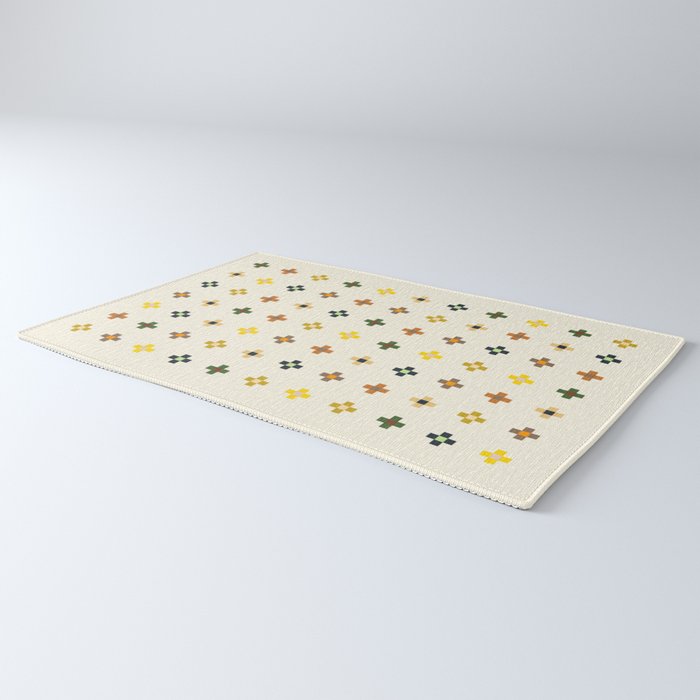 Neutral Colorblock Crosses Rug Gallery Image 3