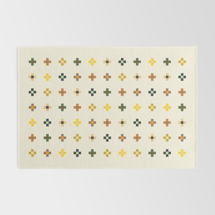 Neutral Colorblock Crosses Rug Gallery Image 2