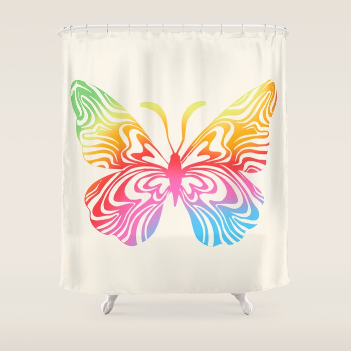 Pride Butterfly Shower Curtain Gallery Image 1