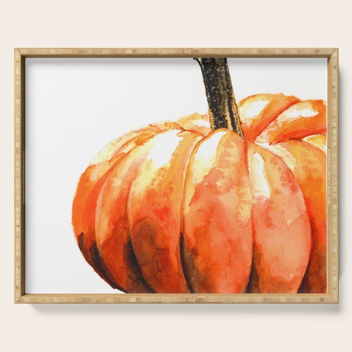 Fall Harvest Pumpkin Serving Tray Gallery Image 1