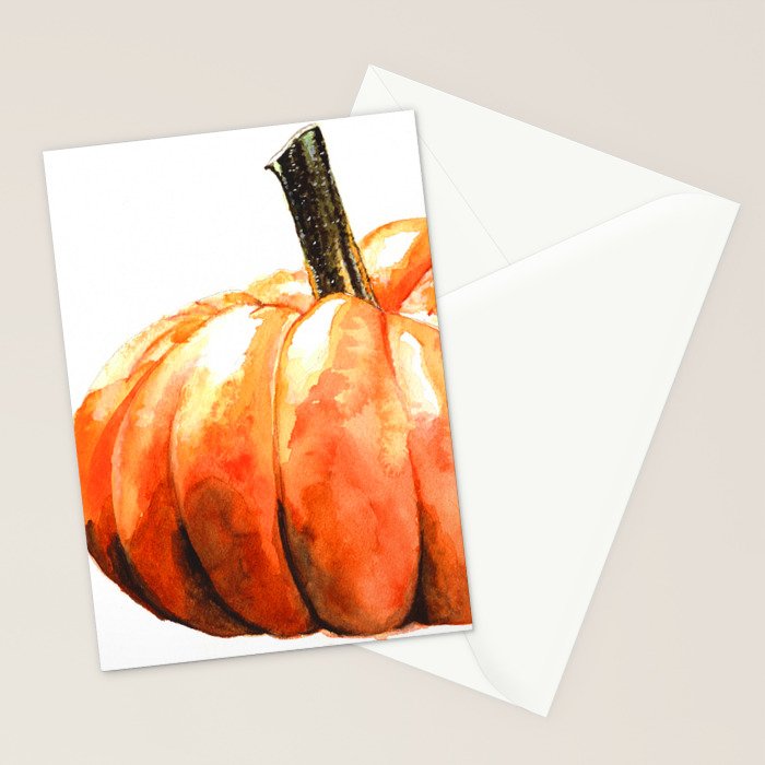 Fall Harvest Pumpkin Stationery Card Gallery Image 2