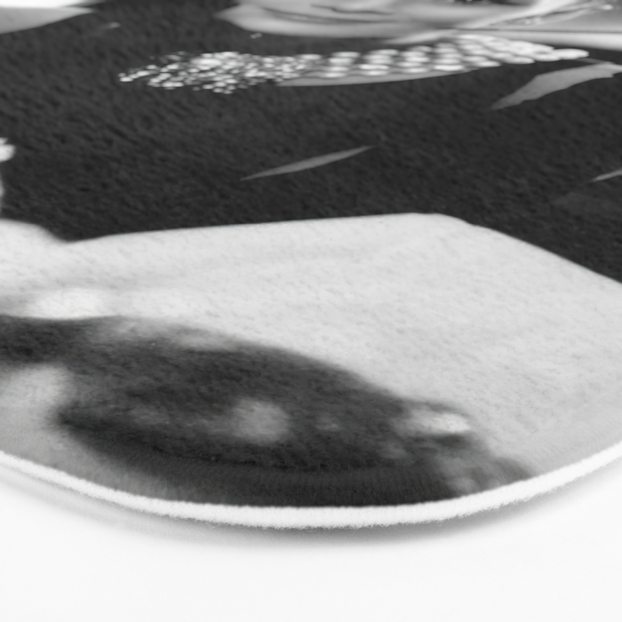 Audrey Hepburn, Tiara, Jewelry, Black and White Wall Art Bath Mat Gallery Image 3