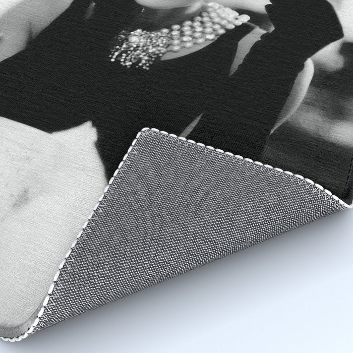 Audrey Hepburn, Tiara, Jewelry, Black and White Wall Art Rug Gallery Image 4