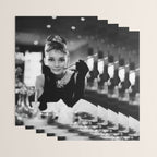 Audrey Hepburn, Tiara, Jewelry, Black and White Wall Art Wrapping Paper Gallery Image 3