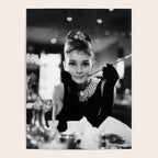 Audrey Hepburn, Tiara, Jewelry, Black and White Wall Art Poster Gallery Image 4