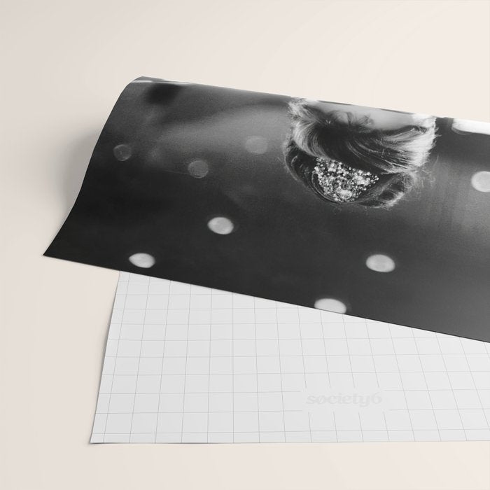 Audrey Hepburn, Tiara, Jewelry, Black and White Wall Art Wrapping Paper Gallery Image 2