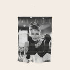 Audrey Hepburn, Tiara, Jewelry, Black and White Wall Art Wall Hanging Gallery Image 1