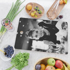 Audrey Hepburn, Tiara, Jewelry, Black and White Wall Art Cutting Board Gallery Image 2