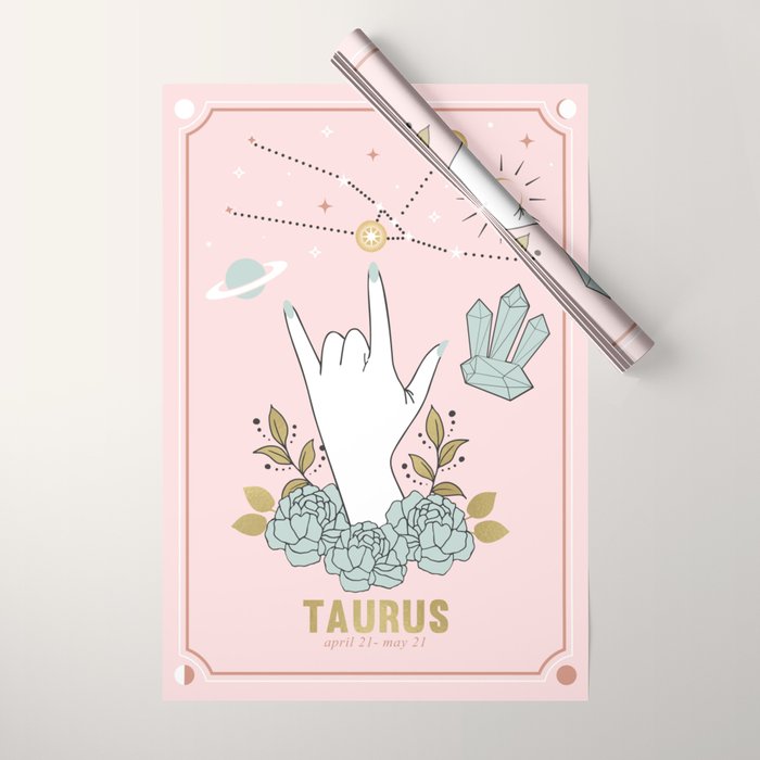 Taurus Zodiac Series Wrapping Paper Gallery Image 1