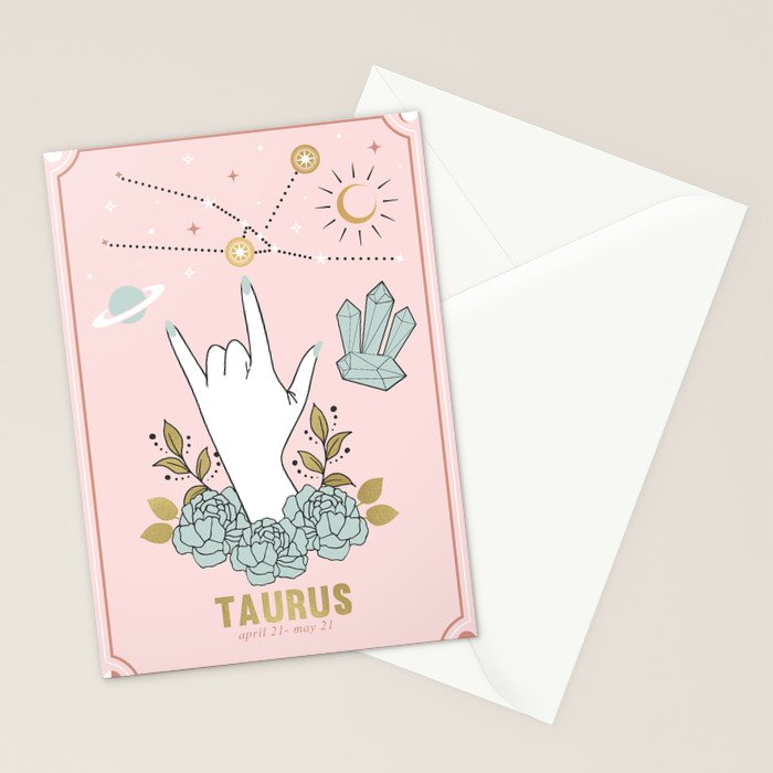 Taurus Zodiac Series Stationery Card Gallery Image 2