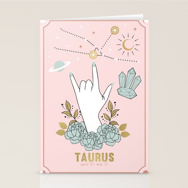 Taurus Zodiac Series Stationery Card Gallery Image 1