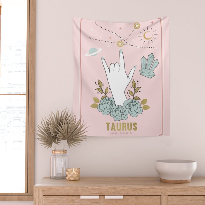 Taurus Zodiac Series Wall Tapestry Gallery Image 2