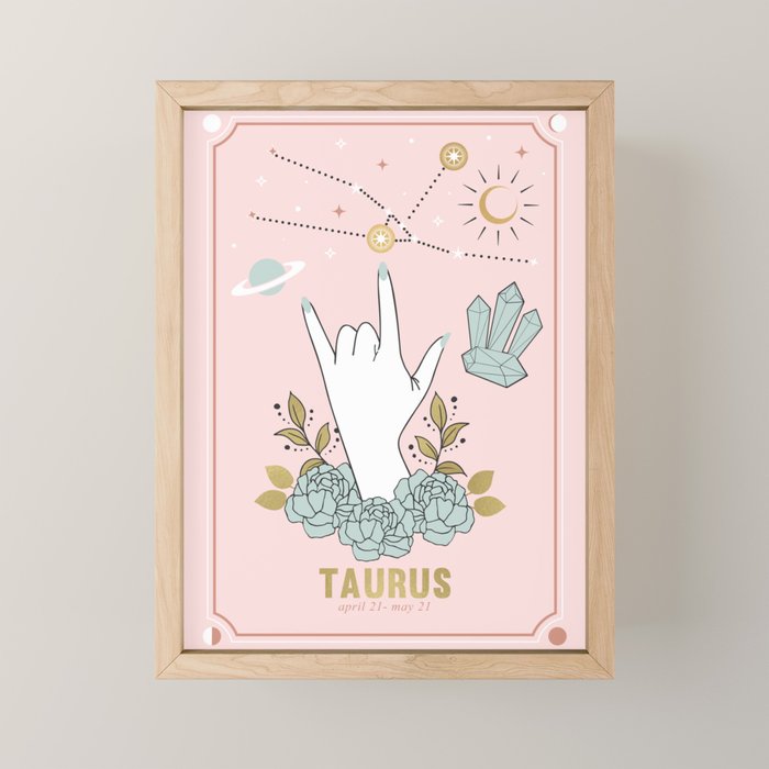 Taurus Zodiac Series Mini Art Print Gallery Image 1