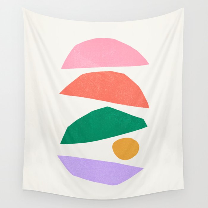 The Sundowner: Stacked Shapes 01 Wall Tapestry Gallery Image 4