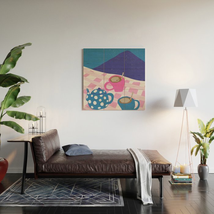 Cup of Tea Wood Wall Art Gallery Image 2
