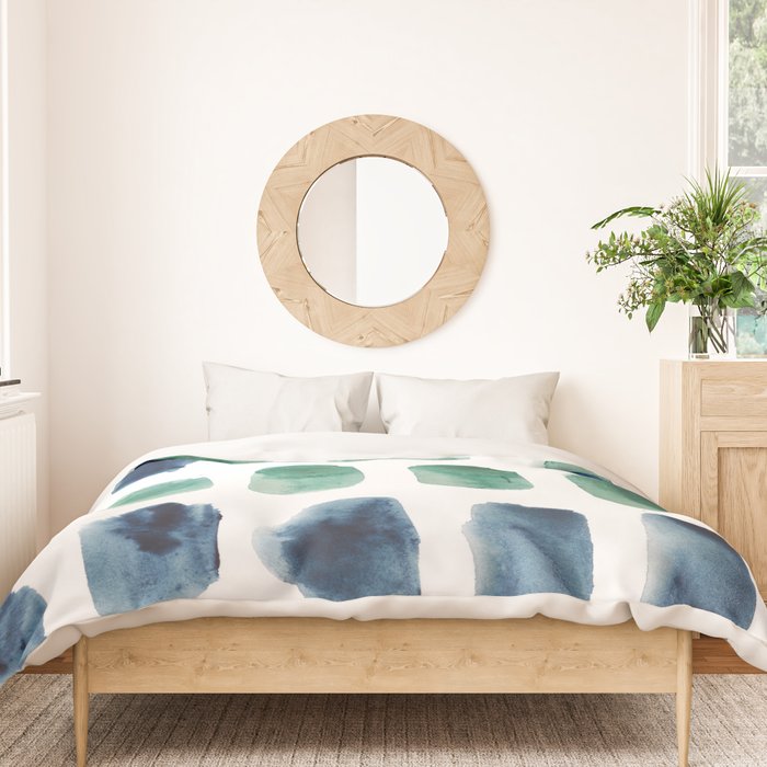 17  Minimalist Art 220419 Abstract Expressionism Watercolor Painting Valourine Design  Duvet Cover Gallery Image 3