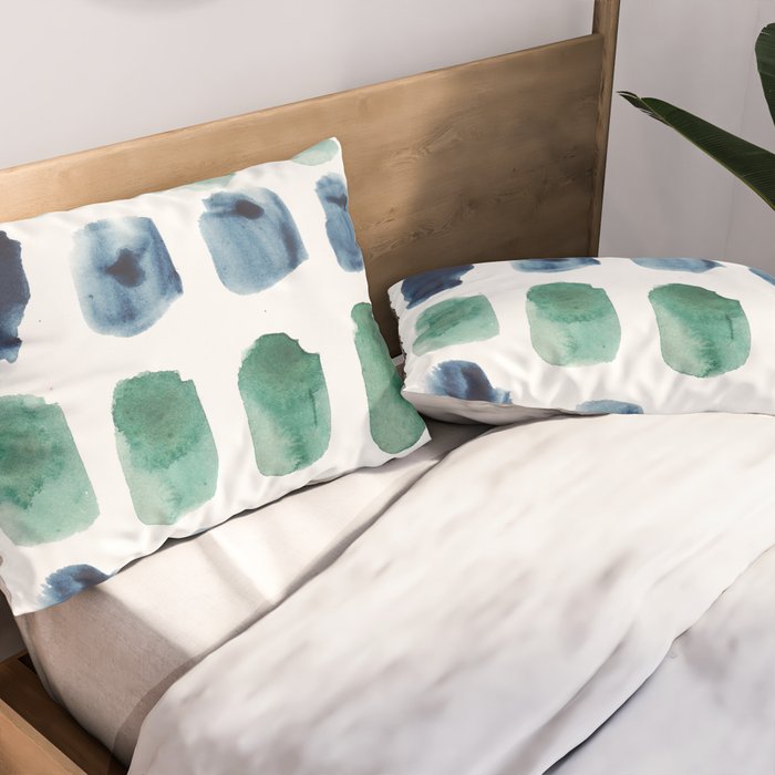 17  Minimalist Art 220419 Abstract Expressionism Watercolor Painting Valourine Design  Pillow Sham Gallery Image 2