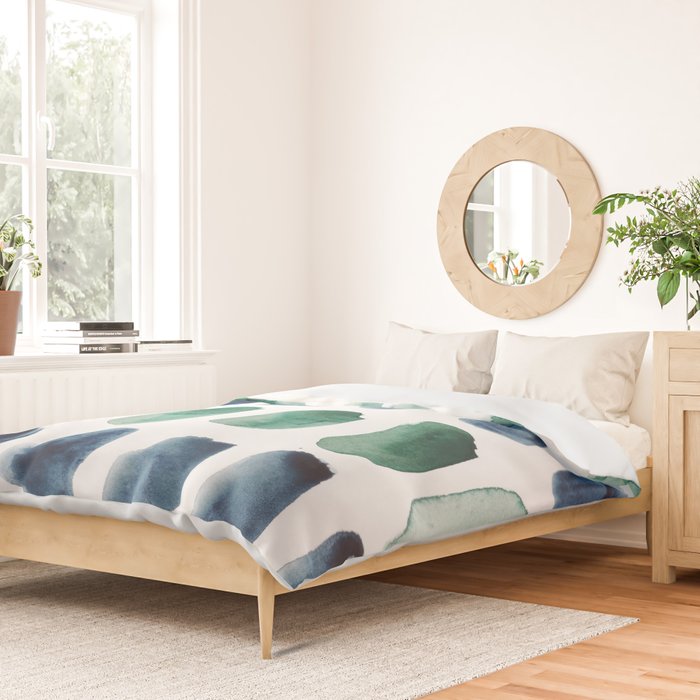 17  Minimalist Art 220419 Abstract Expressionism Watercolor Painting Valourine Design  Duvet Cover Gallery Image 2