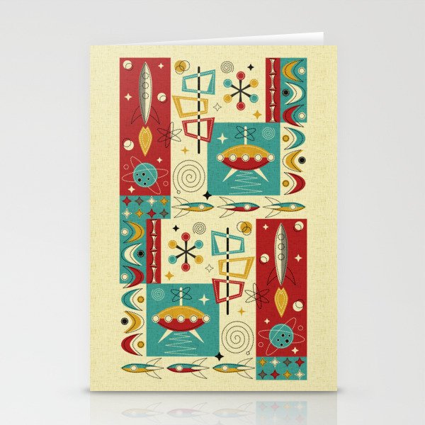 Retro Space Age Fun! ©studioxtine Stationery Card Gallery Image 1