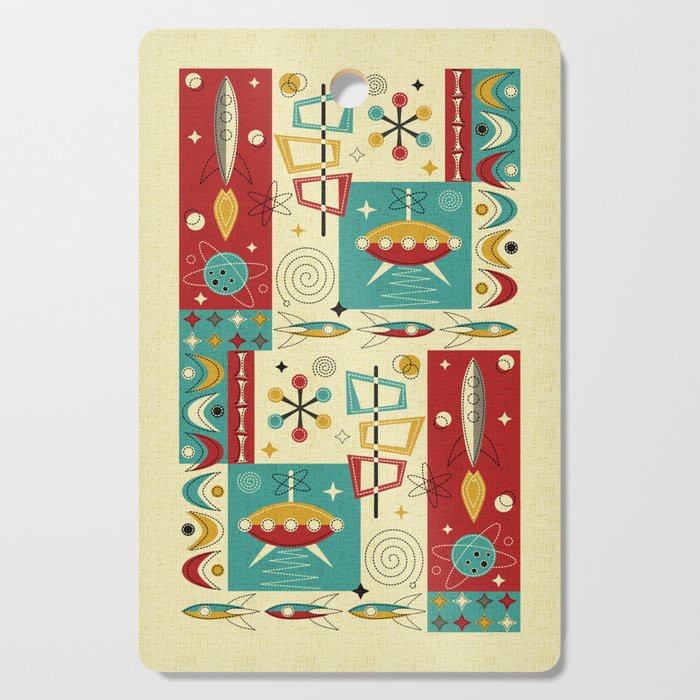 Retro Space Age Fun! ©studioxtine Cutting Board Gallery Image 1