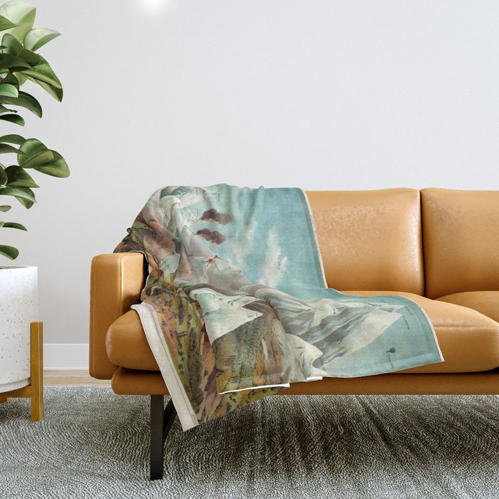 "View of Nature in Ascending Regions" by Levi Walter Yaggy, 1893 Throw Blanket Gallery Image 1