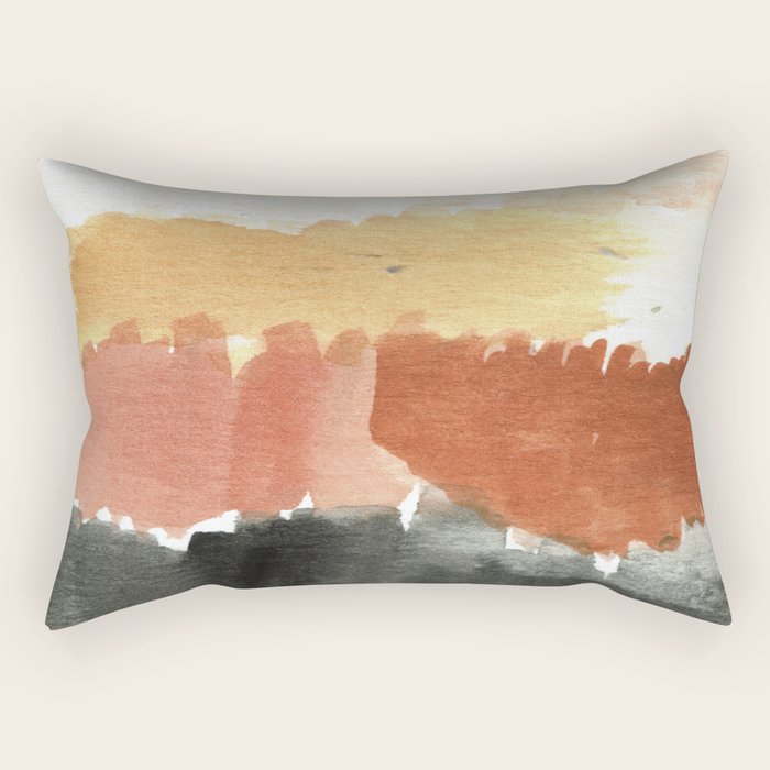 Abstract in Rust n Clay Rectangular Pillow Gallery Image 1