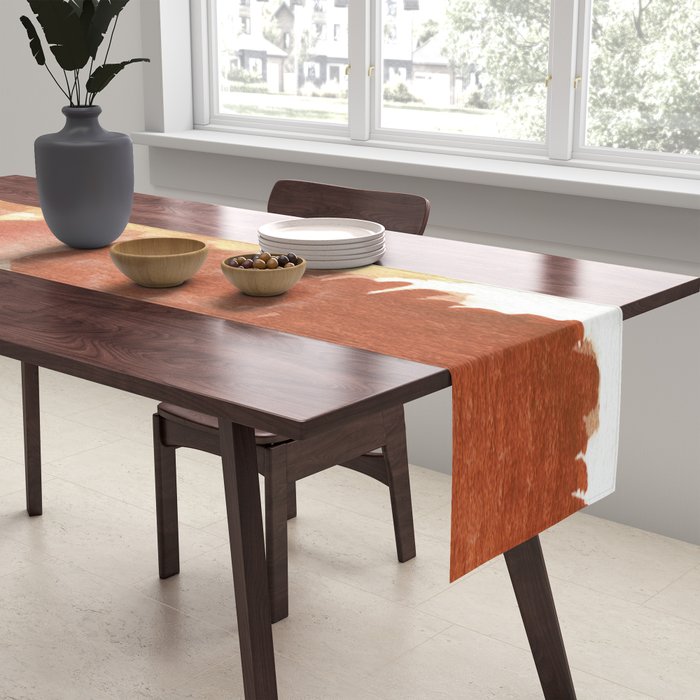 Abstract in Rust n Clay Table Runner Gallery Image 2
