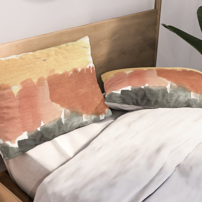 Abstract in Rust n Clay Pillow Sham Gallery Image 2