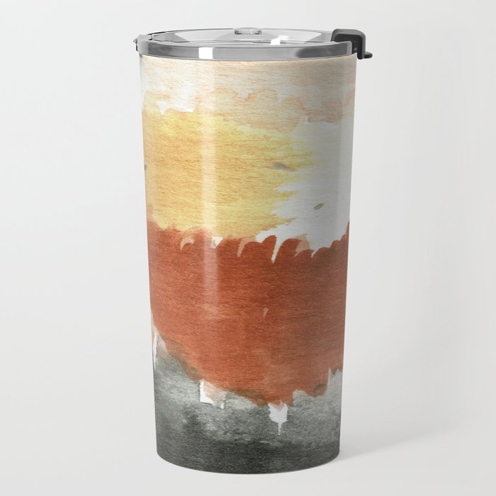 Abstract in Rust n Clay Travel Mug Gallery Image 2