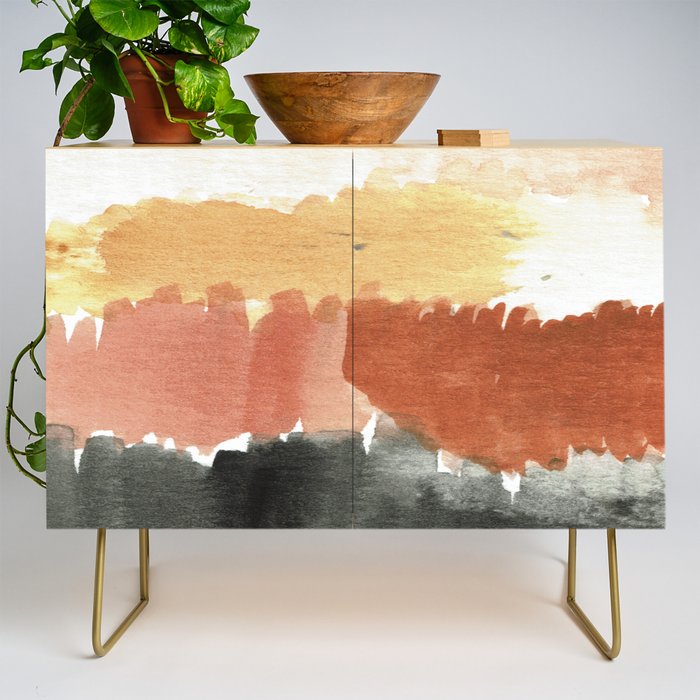 Abstract in Rust n Clay Credenza Gallery Image 1
