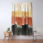 Abstract in Rust n Clay Window Curtain Gallery Image 5