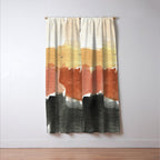 Abstract in Rust n Clay Window Curtain Gallery Image 3